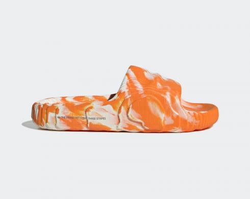 Adidas Adilette 22 Slides Bright Orange Off White IE7724