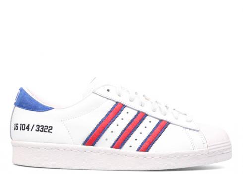 Adidas D Mop X Superstar 80v Core White Royal Red Collegiate B34076