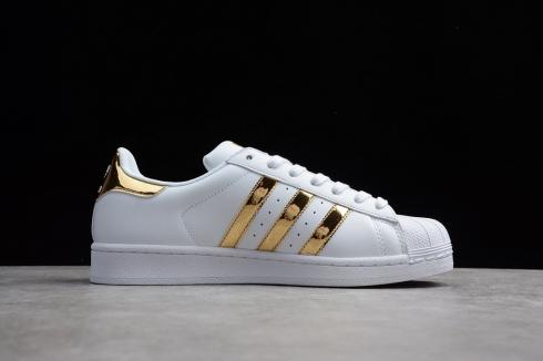Adidas Originals Superstar Cloud White Gold Metallic Shoes S81872
