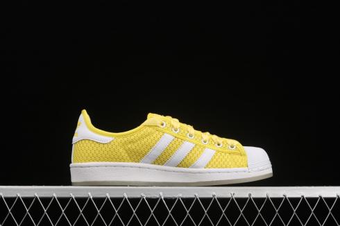 Adidas Originals Superstar Cloud White Yellow Shoes S82581
