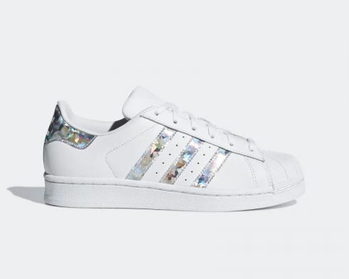 Adidas Originals Superstar White Holographic Stripes F33889