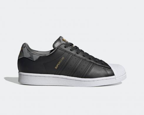 Adidas Superstar Core Black Cloud White Gold Metallic Shoes FV8310