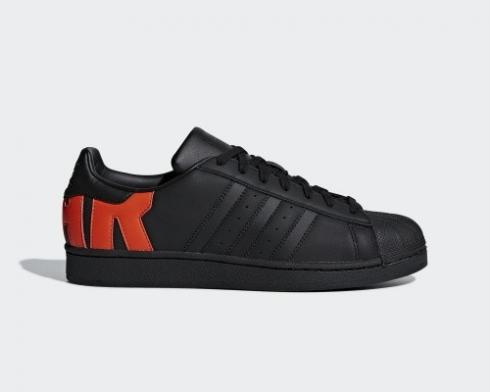 Adidas Superstar Heel Logo Core Black Orange B37981