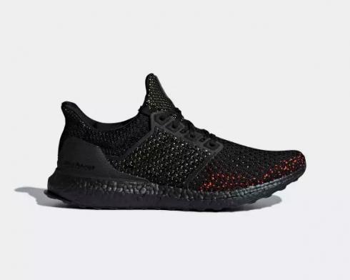 Adidas UltraBoost Clima Core Black Solar Red Running Shoes AQ0482