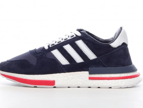 Adidas Clover ZX 500 Cloud White Blue Red Shoes BB6843