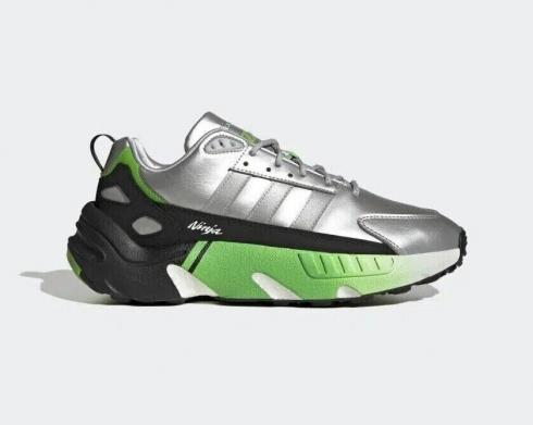 Adidas ZX 22 Boost Kawasaki Ninja Silver Metallic Core Black GW2125