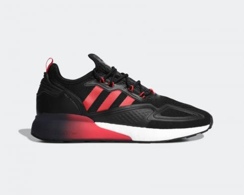Adidas ZX 2K BOOST Cloud White Core Black Red Running Shoes FZ3322