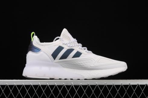 Adidas ZX 2K Boost White Iridescent Core Black Shoes FX8489