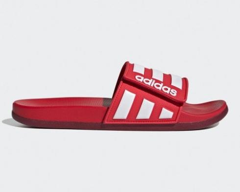 Adidas Adilette Comfort ADJ Slides Red Cloud White EG1348