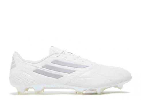 Adidas Adizero F50 4 Leather FG White Silver Metallic Core Black Cloud GX3911