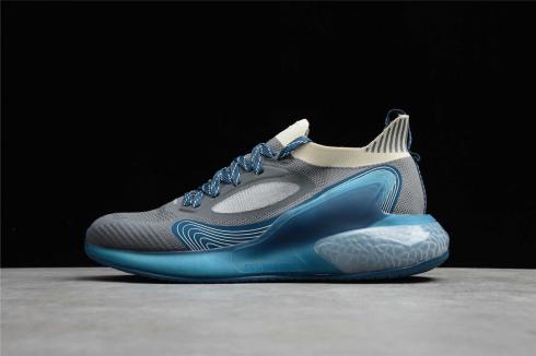 Adidas AlphaBounce Beyond M Grey Blue Beige Shoes CG3417