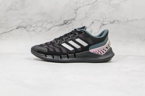 Adidas Climacool Core Black Purple Green Shoes FW1744