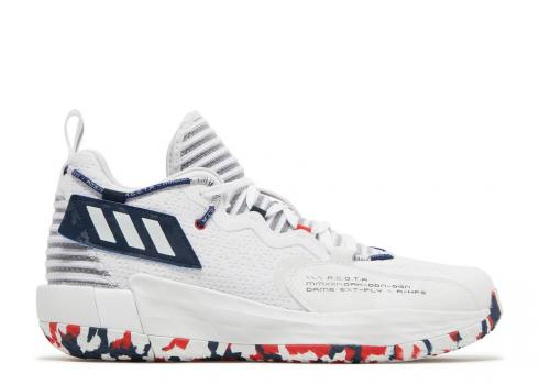 Adidas Dame 7 Extply Gca Usa Vivid Footwear Team Navy White Red GW2946