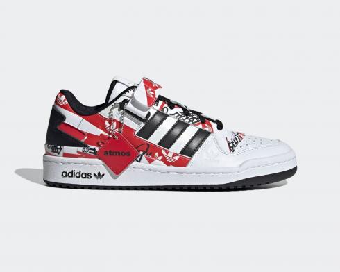 Adidas Forum Low Atmos Graffiti Footwear White Core Black Active Red GW3487