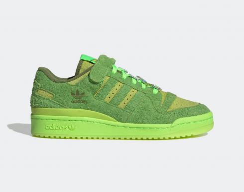 Adidas Forum Low The Grinch Green Glow Solar Green Red HP6772