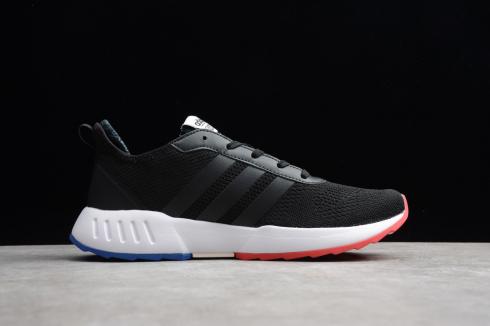 Adidas Grand Court Core Black Red Blue Cloud White Shoes EH0836