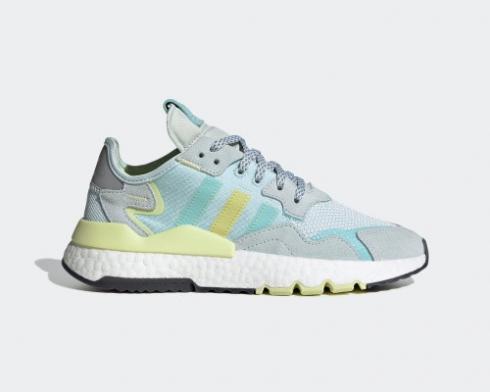 Adidas Nite Jogger Boost White Blue Green Shoes FX7460