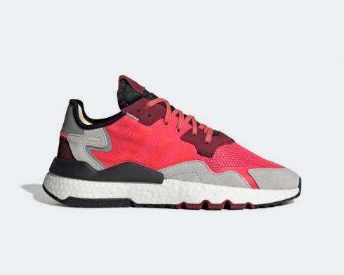 Adidas Nite Jogger Shock Red Grey Two Running Shoes EE5883