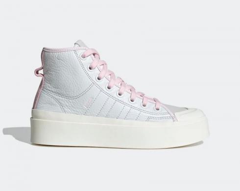 Adidas Nizza Bonega Platform Mid Crystal White Almost Pink GW6761