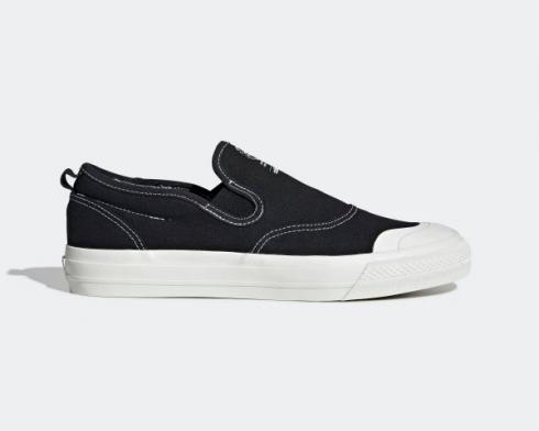 Adidas Nizza RF Slip ON Core Black Cloud White Shoes EF1411
