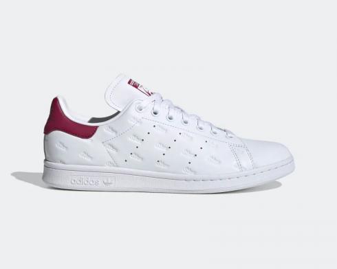 Adidas Stan Smith Cloud White Mystery Ruby Maroon Casual Shoes EF5005