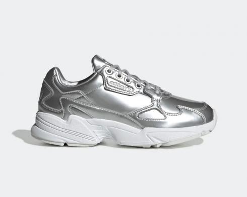 Adidas Wmns Falcon Silver Metallic Crystal White Shoes FV4317