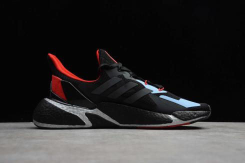 Adidas X9000L4 BOOST Core Black Red Blue Running Shoes FY0778