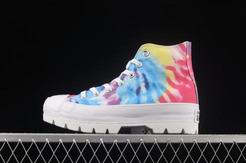 Converse All Star Lugged Tie-Dye White Canvas Shoes 572461C
