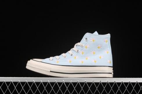 Converse Chuck Taylor 70 High Embroidered Floral Print Chambray Blue 570917C