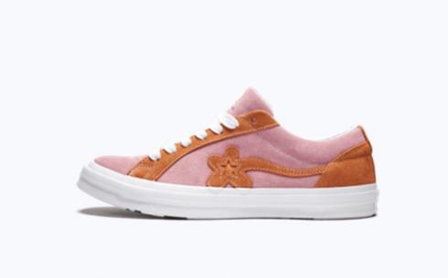 Converse Golf Le Fleur Ox Candy Pink Orange Peel White Shoes