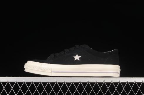 Converse One Star Ox Tropical Feet Black Egret White 160584C