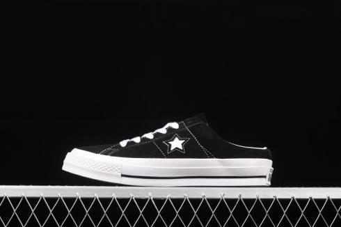 Converse One Star Suede OX Black White Shoes 158369C