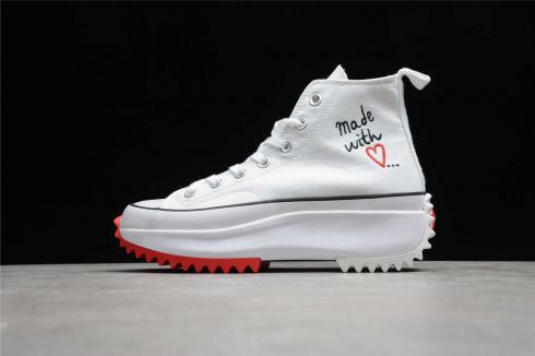 Wmns Converse Run Star Hike Made With Love White Black 571874C