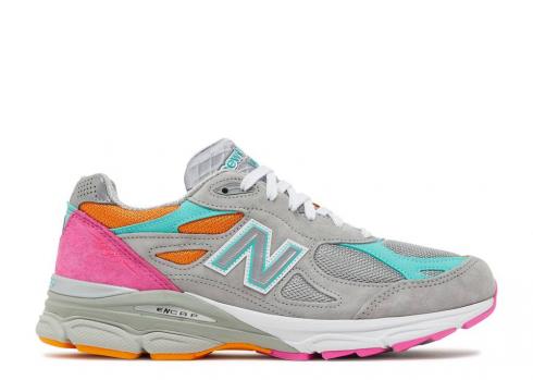 New Balance Dtlr X 990v3 Made In Usa Miami Drive Pink Grey Tide Solar Orange Dynamite Silver Pool Cool M990DT3