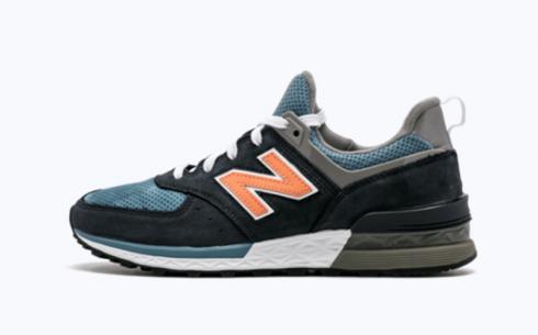 New Balance MS574 Blue Navy Athletic Shoes