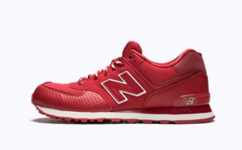 New Balance Ml574Sre Red White Gold Athletic Shoes