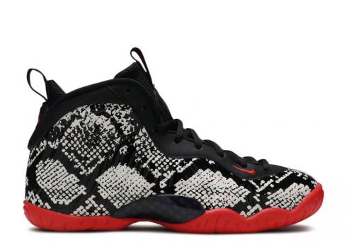 Nike Air Foamposite One Gs Albino Snakeskin Habanero Sail Black Red 644791-104