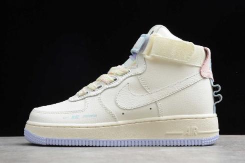 2019 Nike Air Force 1 HI UT Sail Lavender Mist CQ4810 111 Febshoe