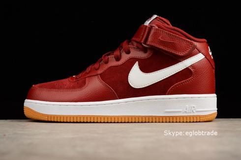 Discount Nike Air Force 1 AF1 High Red White Sport Shoes 215123-608