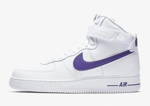 Nike Air Force 1 High 07 3 White Court Purple White AT4141-103