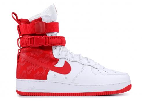 Nike SF Air Force 1 High White University Red AR1955-100