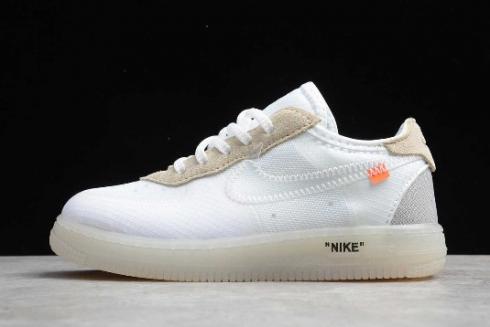2019 Kids Nike Air Force 1 Low Off White BV0853 100 For Sale