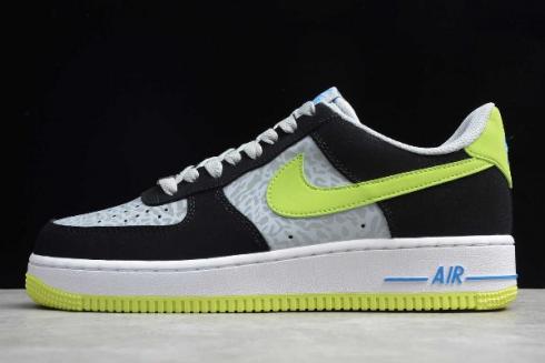 2019 Nike Air Force 1 Low Reflect Silver Volt Black 488298 077