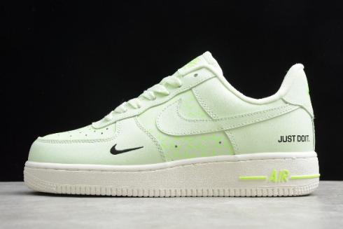 2020 Nike Air Force 1 Low Just Do It Neon Yellow White CT2541 700