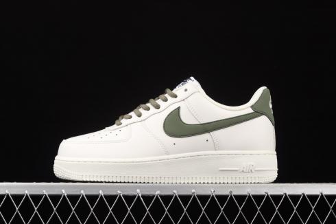 2021 Nike Air Force 1 07 Low Cream White Dark Green CQ5059-110