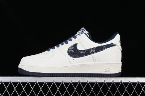 Louis Vuitton x Nike Air Force 1 07 Low White Denim Blue LV0506-011