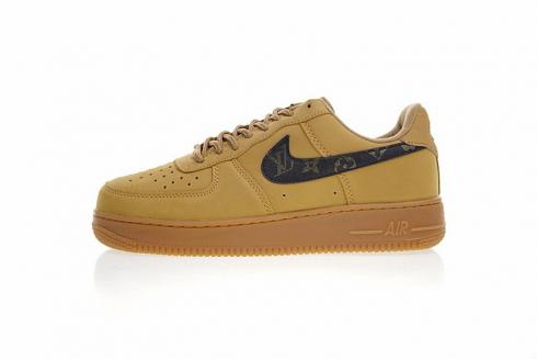 Louis vuitton x Nike Air Force 1 Low Wheat Authentic Shoes 882096-201