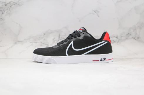 Nike Air Force 1AC Black White Red Canvas Running Shoes 630939-006
