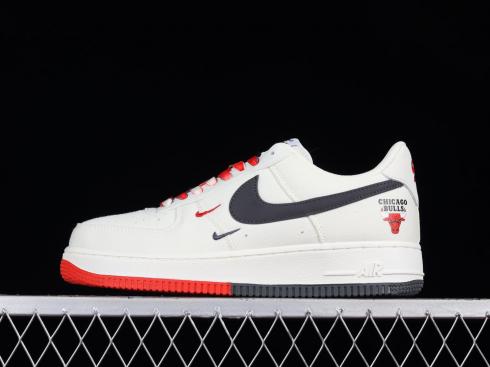 Nike Air Force 1 07 Low Beige Dark Grey Red Chicago NA2022-006