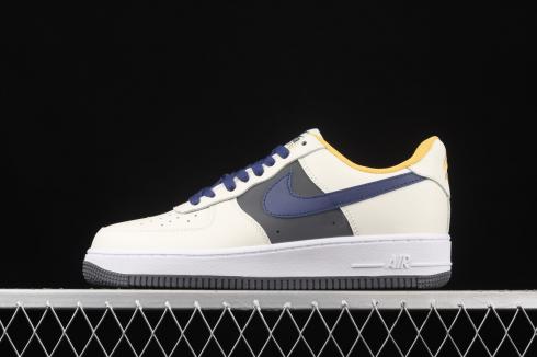 Nike Air Force 1 07 Low White Blue Yellow Shoes CK7214-10